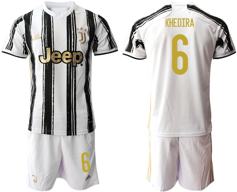 Men 2020-2021 club Juventus home #6 white Soccer Jerseys